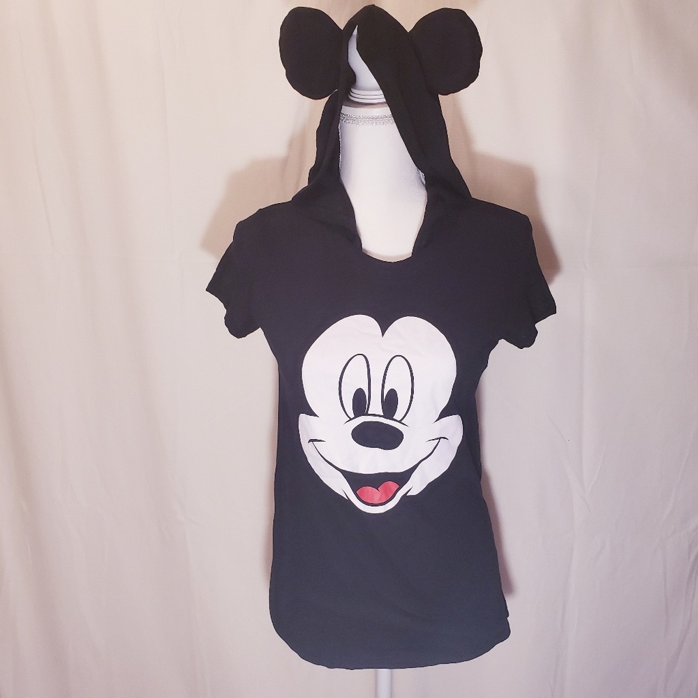 MickeyMouse  graphictee with a hood with ears